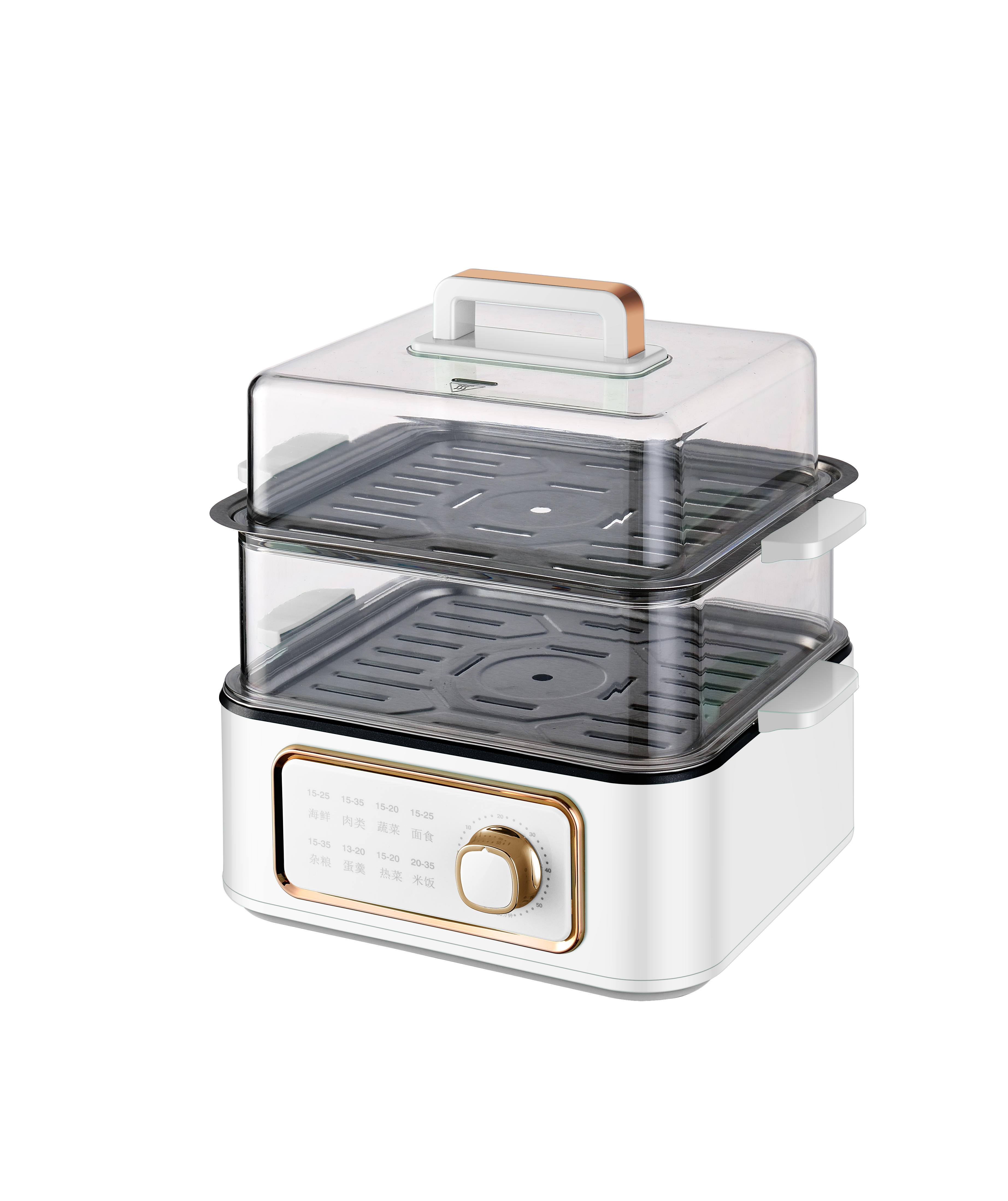 DH-03 Familia multifunctional electrica cibum steamer BPA-Free cum III Sapient Stackable Baskets